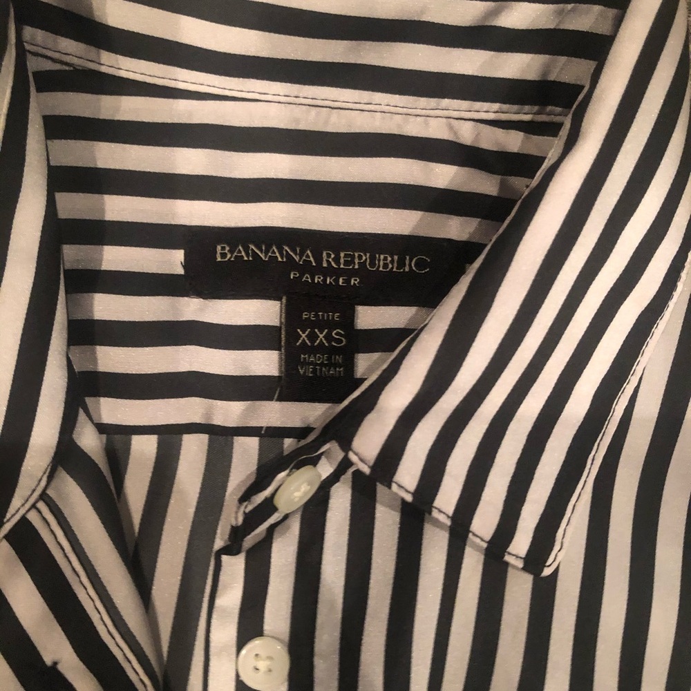 Banana Stripped Button Down - image 2
